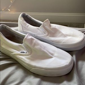 White Slip-On Vans (Men’s 8.5 & Women’s 10)